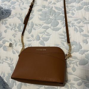 Michael Kors brown and gold crossbody - Like New